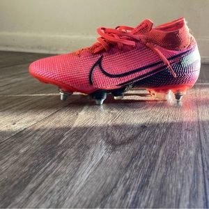 Nike Mens Mercurial Superfly 7 Elite FG Crimson Pink Soccer Cleats MDS